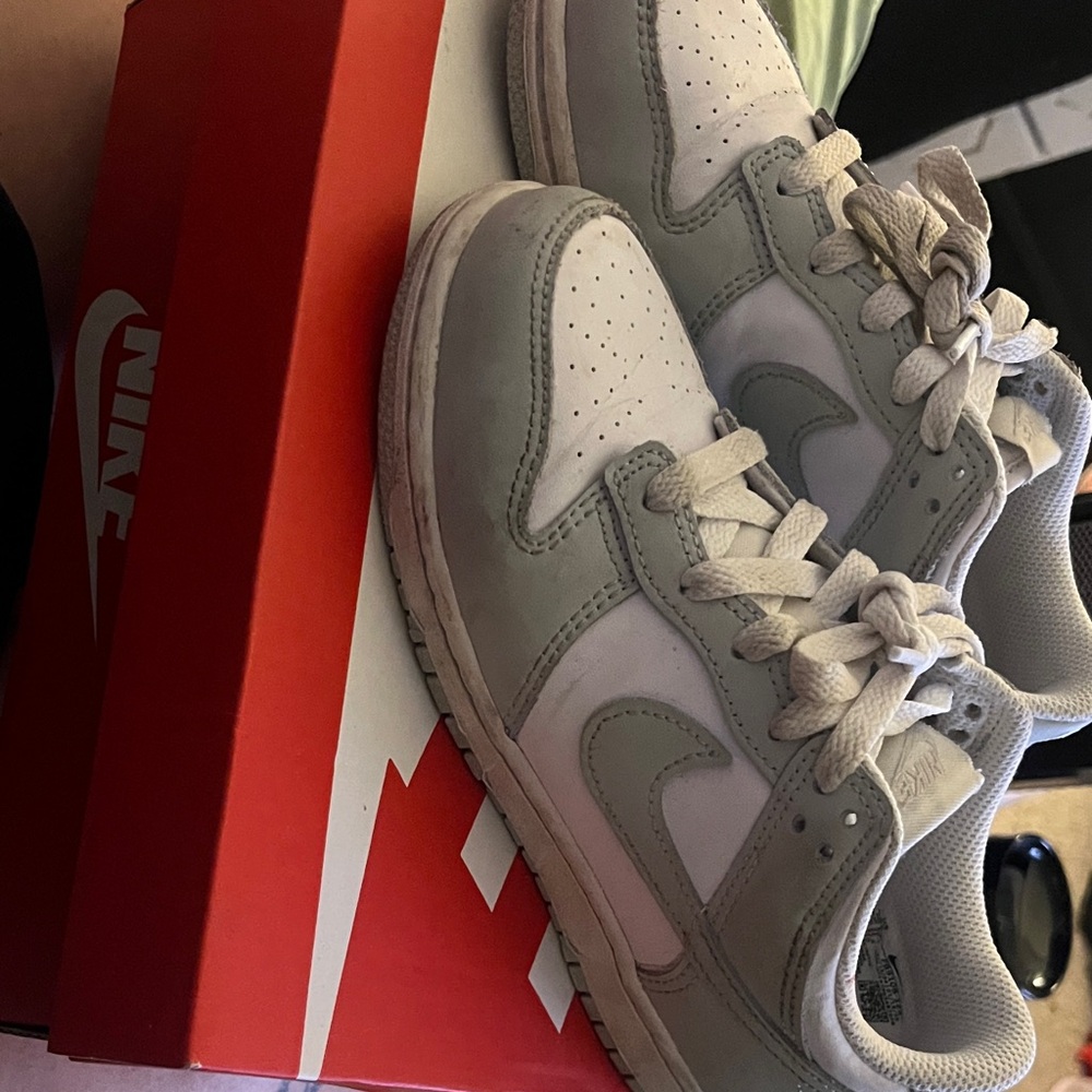 Nike Light Gray and White Sneakers